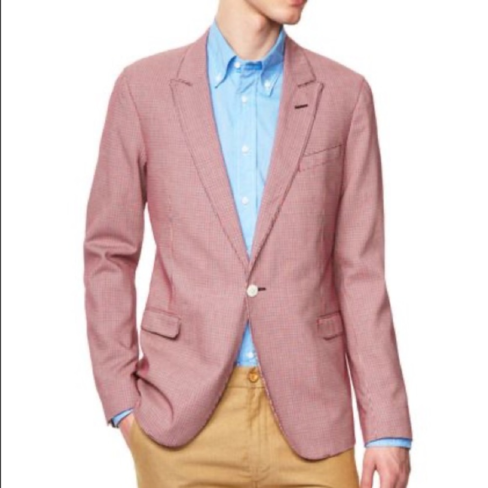 Gant Rugger Dogtooth blazer red 52R